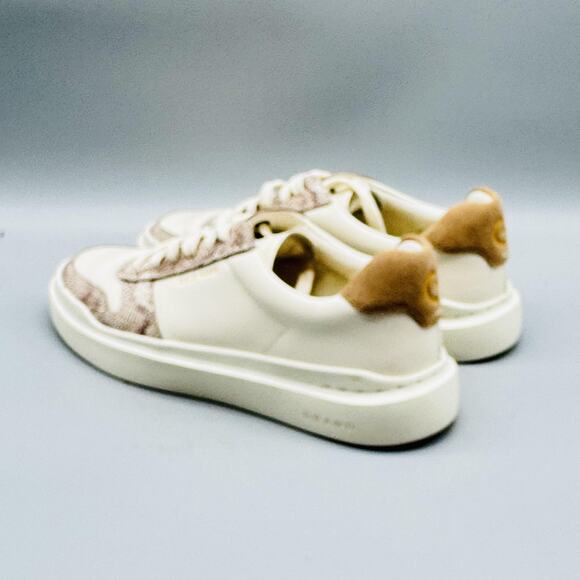 Cole Haan Shoes Womens 5 Ivory Leather Grandseries Snake Print Low Top Sneakers - Picture 5 of 12